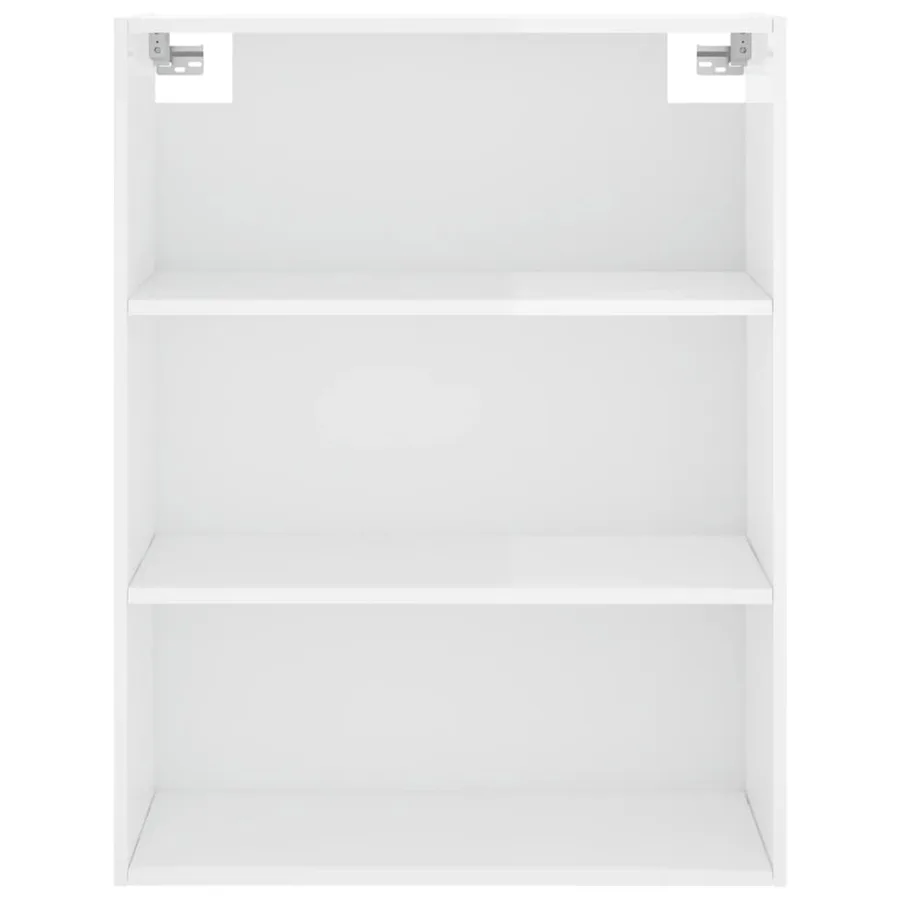Buffet haut Blanc brillant 69,5x34x180 cm Bois d'ingénierie - 6