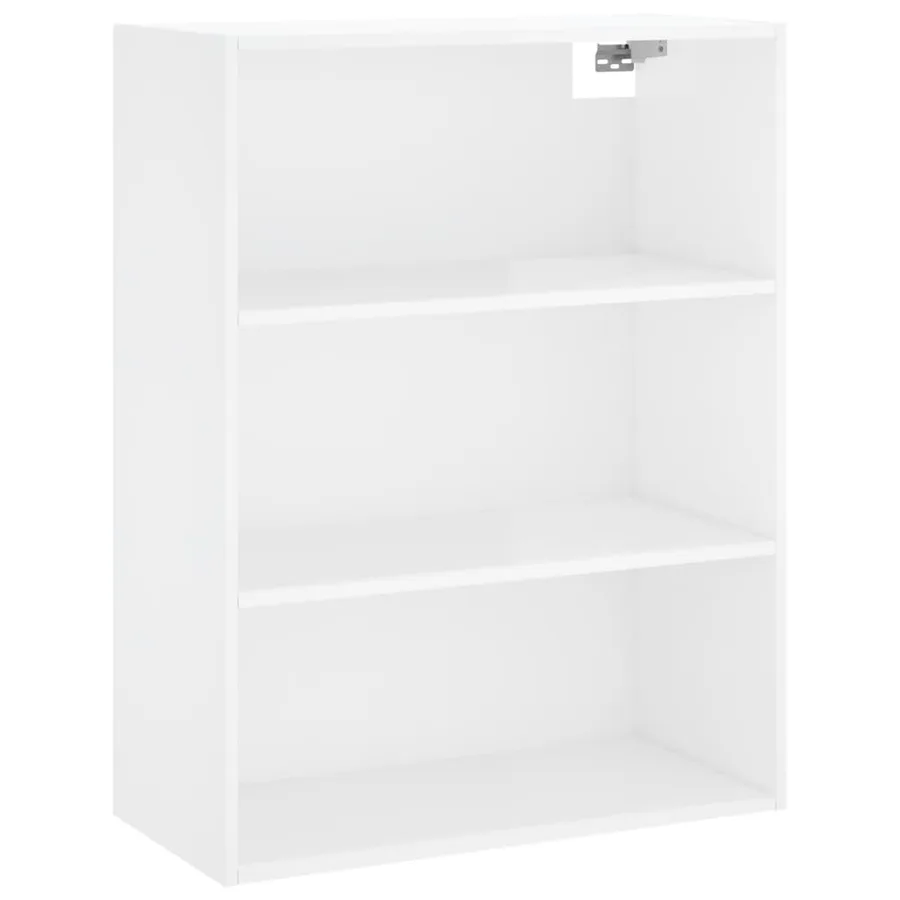 Buffet haut Blanc brillant 69,5x34x180 cm Bois d'ingénierie - 4