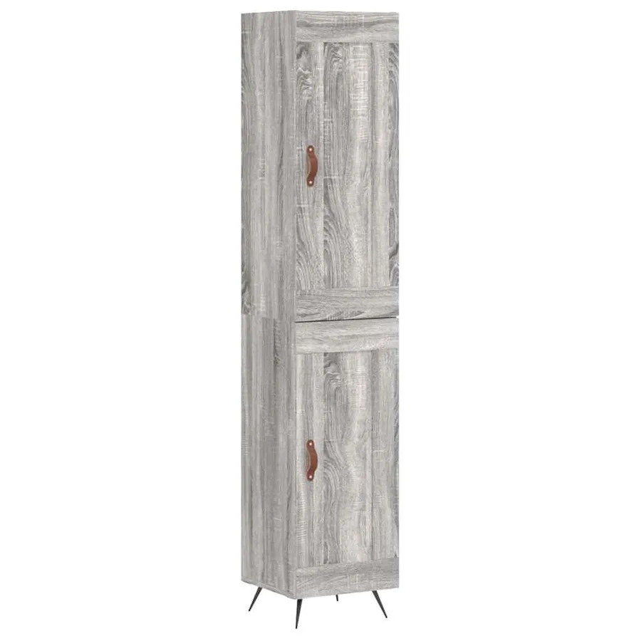 Buffet haut Sonoma gris 34,5x34x180 cm Bois d'ingénierie - 2