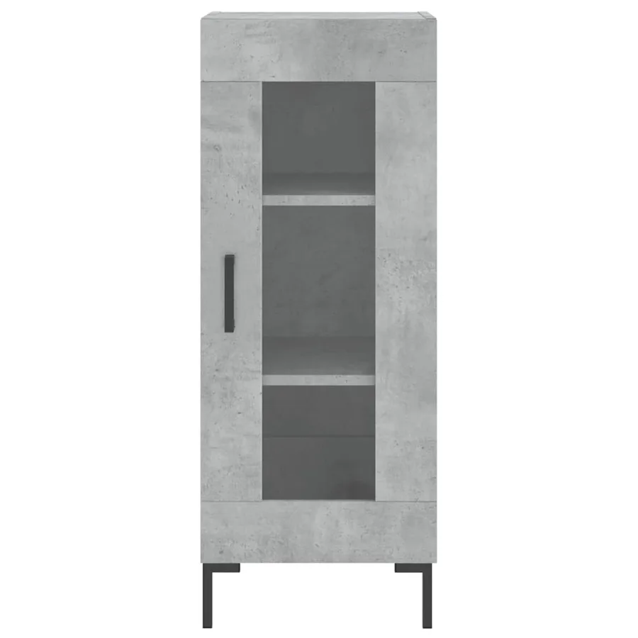 Buffet haut Gris béton 34,5x34x180 cm Bois d'ingénierie - 6