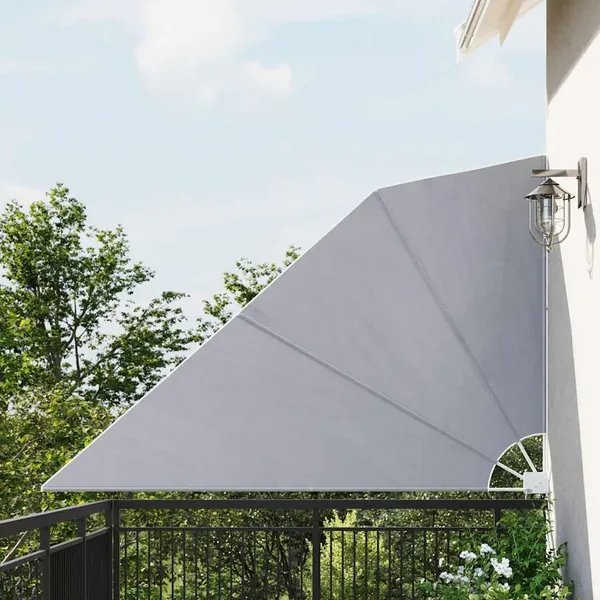Auvent latéral pliable de balcon Gris 160 x 240 cm