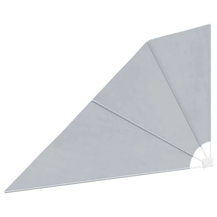 Auvent latéral pliable de balcon Gris 160 x 240 cm - 4