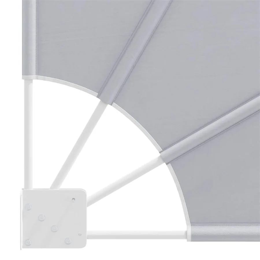 Auvent latéral pliable de balcon Gris 160 x 240 cm - 8