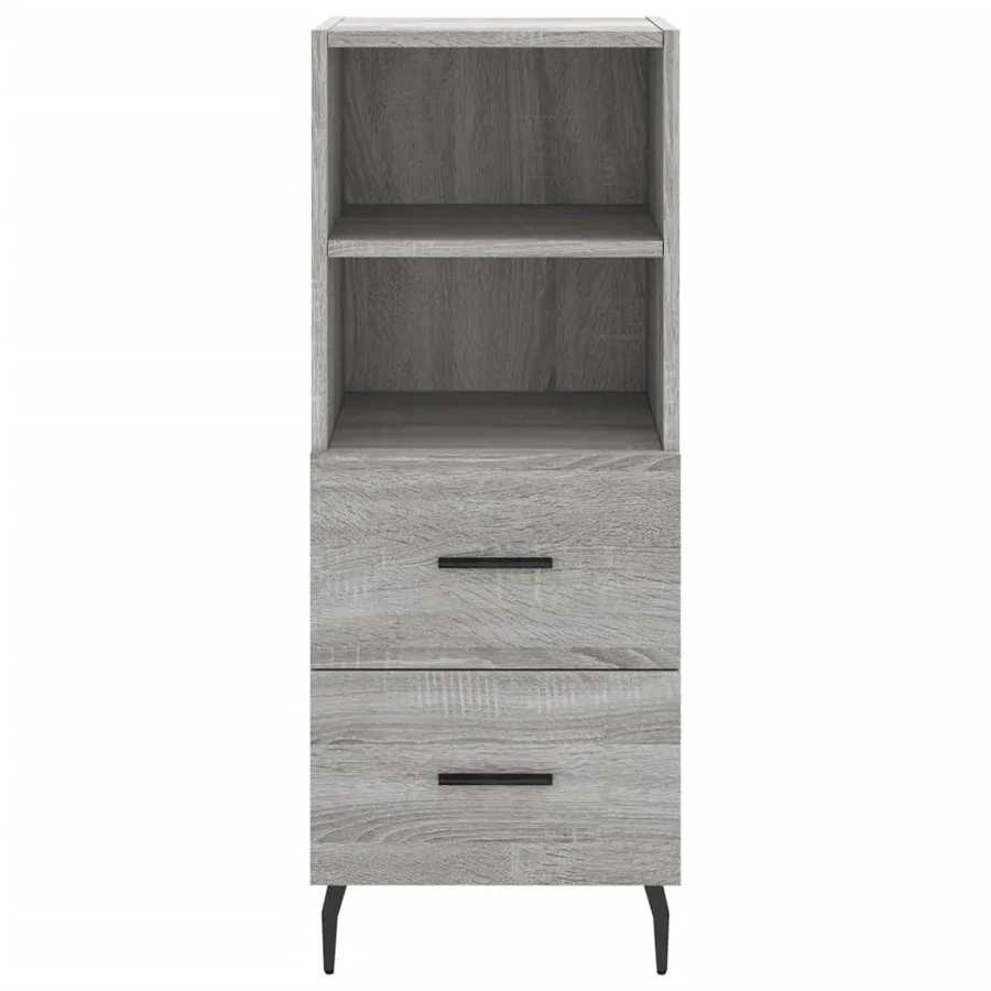 Buffet haut Sonoma gris 34,5x34x180 cm Bois d'ingénierie - 5