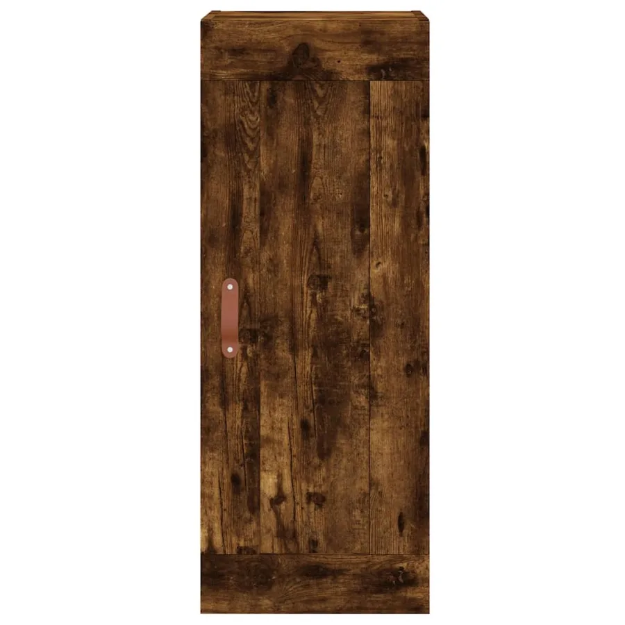 Buffet haut Chêne fumé 34,5x34x180 cm Bois d'ingénierie - 7