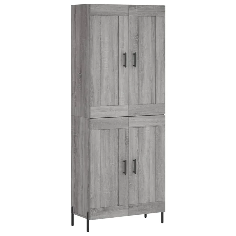 Buffet haut Sonoma gris 69,5x34x180 cm Bois d'ingénierie - 2