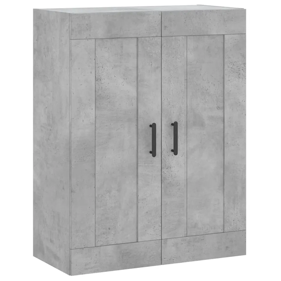 Buffet haut Gris béton 69,5x34x180 cm Bois d'ingénierie - 5