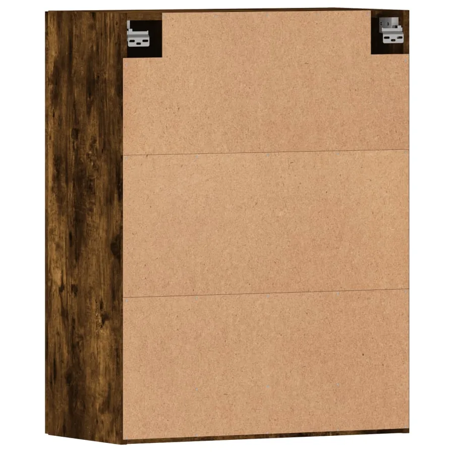 Armoires murales 2 pcs chêne fumé bois d'ingénierie - 9