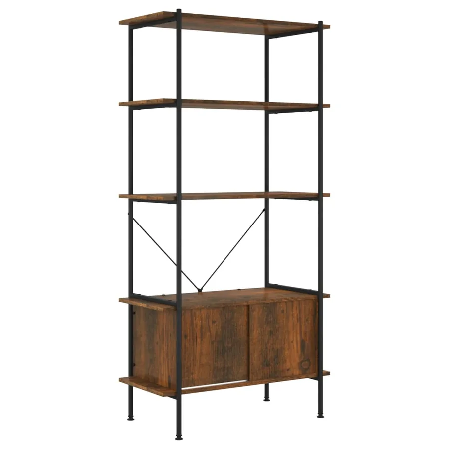 Étagère à 5 niveaux armoire 80x40x163cm Acier bois d'ingénierie - 2