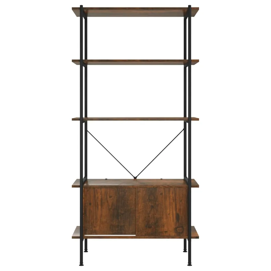 Étagère à 5 niveaux armoire 80x40x163cm Acier bois d'ingénierie - 4