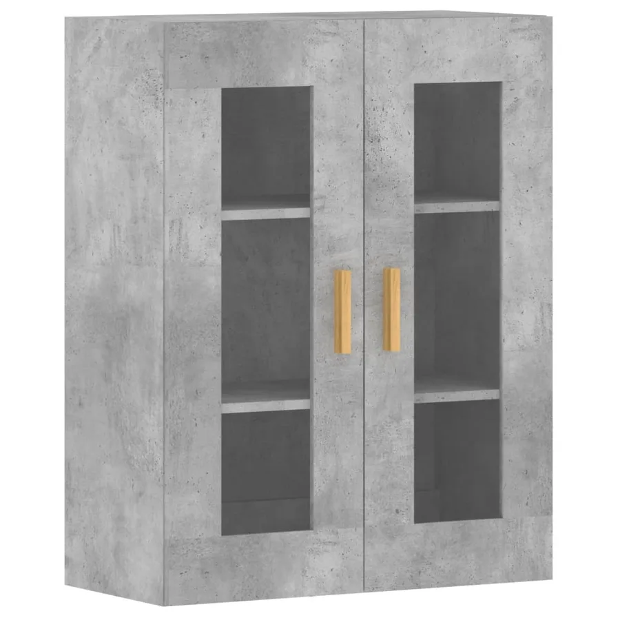 Armoires murales 2 pcs gris béton bois d'ingénierie - 6