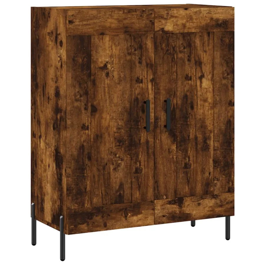 Buffet haut Chêne fumé 69,5x34x180 cm Bois d'ingénierie - 7