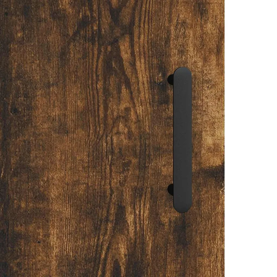 Buffet haut Chêne fumé 69,5x34x180 cm Bois d'ingénierie - 10