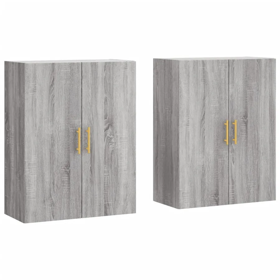 Armoires murales 2 pcs sonoma gris 69,5x34x90 cm - 2