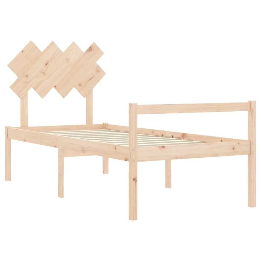 Lit pour personne âgée sans matelas bois massif - 5