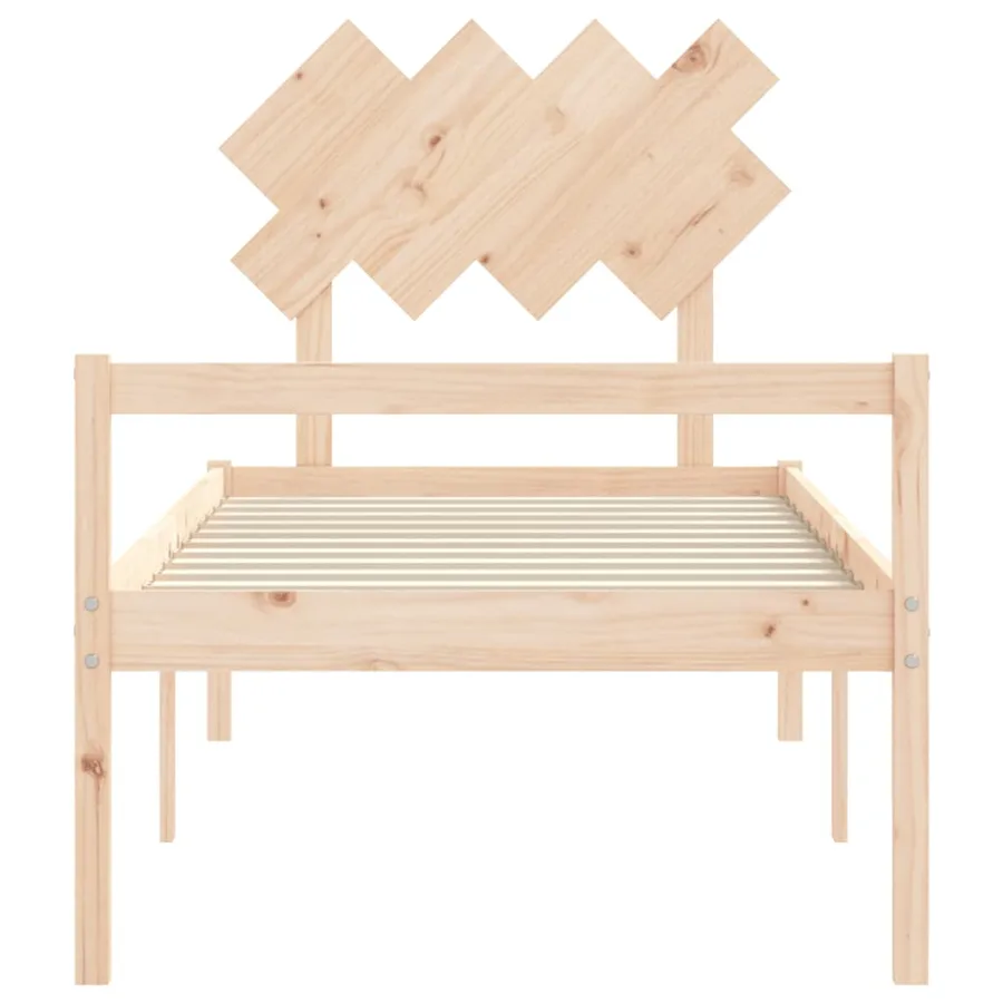 Lit pour personne âgée sans matelas bois massif - 6