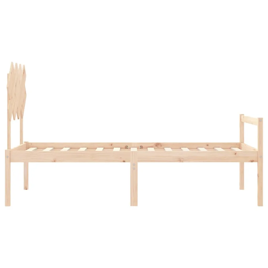 Lit pour personne âgée sans matelas bois massif - 7