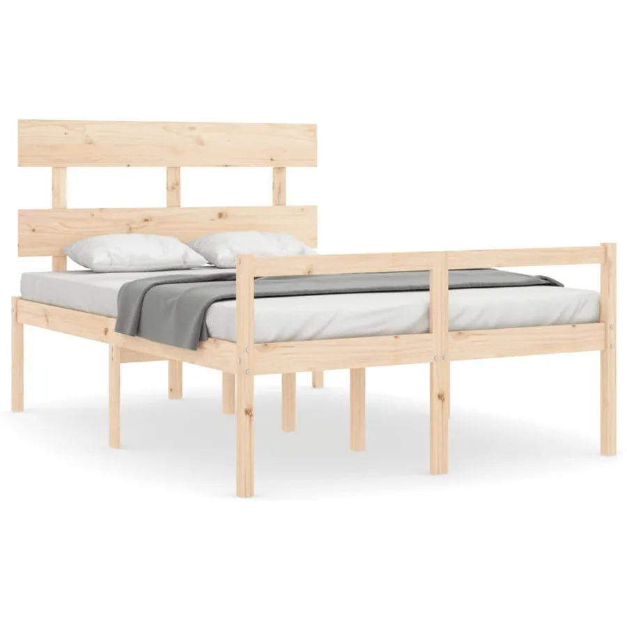 Lit pour personne âgée sans matelas 120x200 cm bois massif - 2