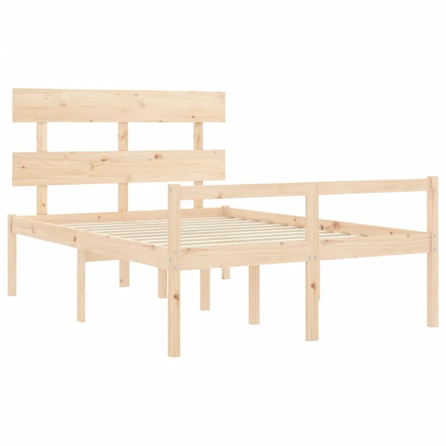 Lit pour personne âgée sans matelas 120x200 cm bois massif - 5