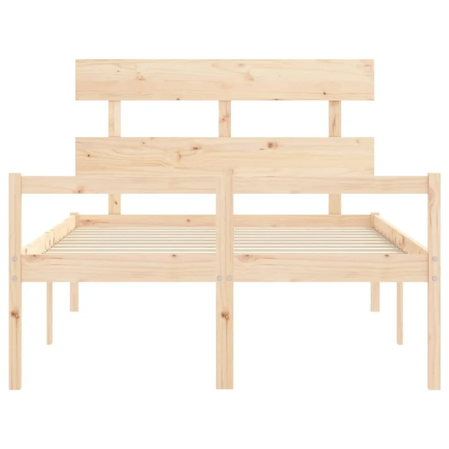 Lit pour personne âgée sans matelas 120x200 cm bois massif - 6