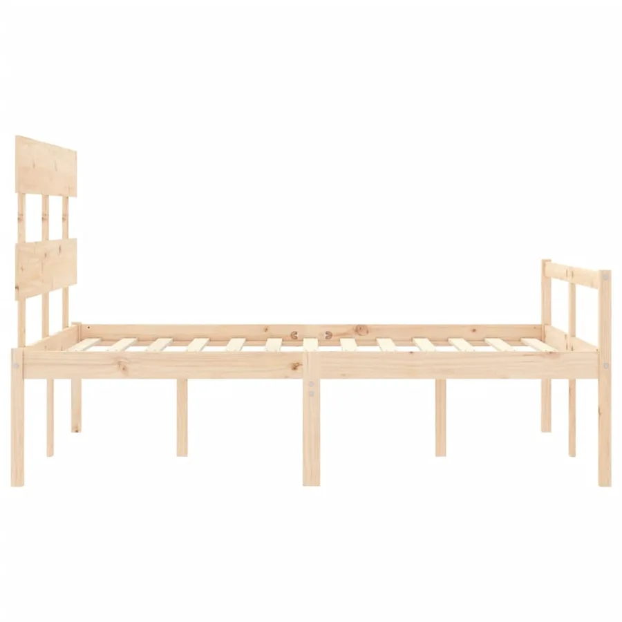 Lit pour personne âgée sans matelas 120x200 cm bois massif - 7