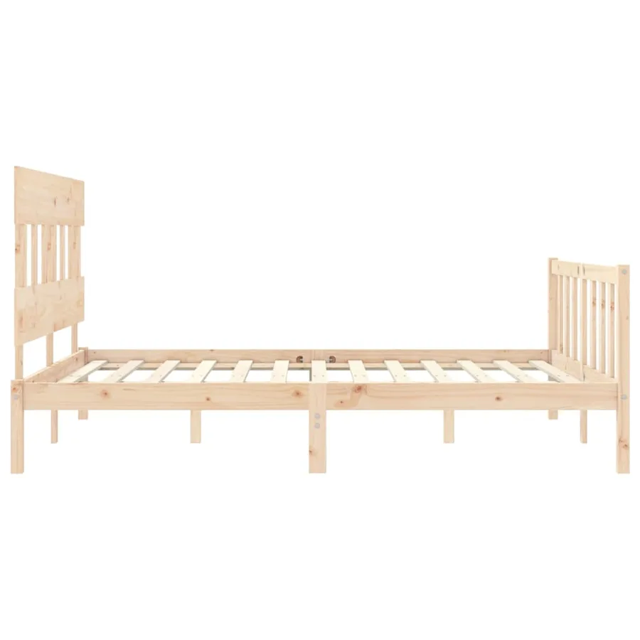 Cadre de lit sans matelas 160x200 cm bois massif de pin - 7