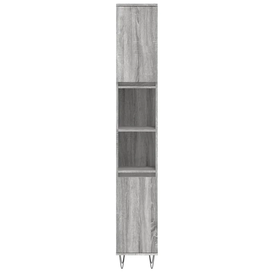 Ensemble de meubles de salle de bain 3 pcs Sonoma gris - 6