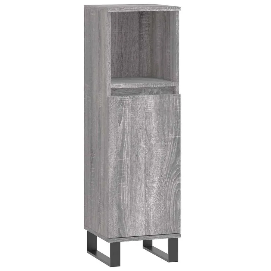 Ensemble de meubles de salle de bain 3 pcs Sonoma gris - 7