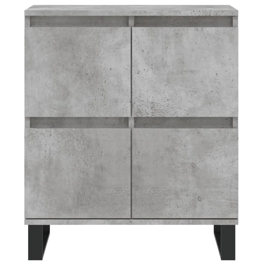 Buffets 3 pcs gris béton bois d'ingénierie - 6