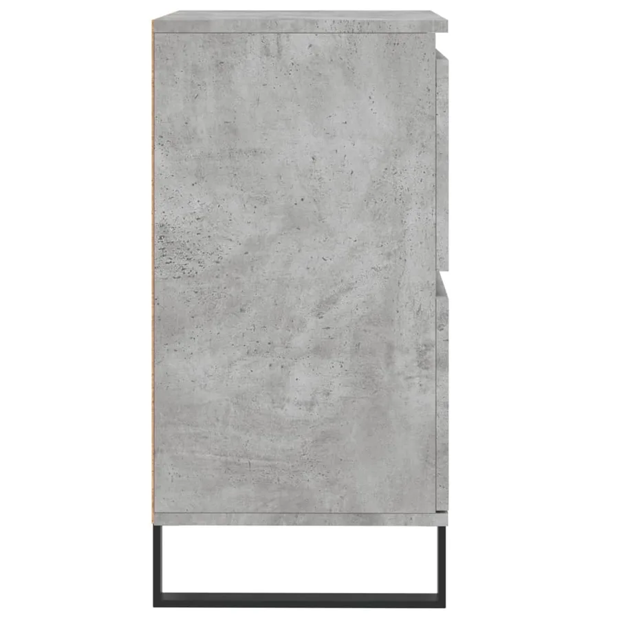 Buffets 3 pcs gris béton bois d'ingénierie - 7
