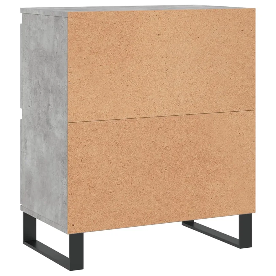 Buffets 3 pcs gris béton bois d'ingénierie - 8