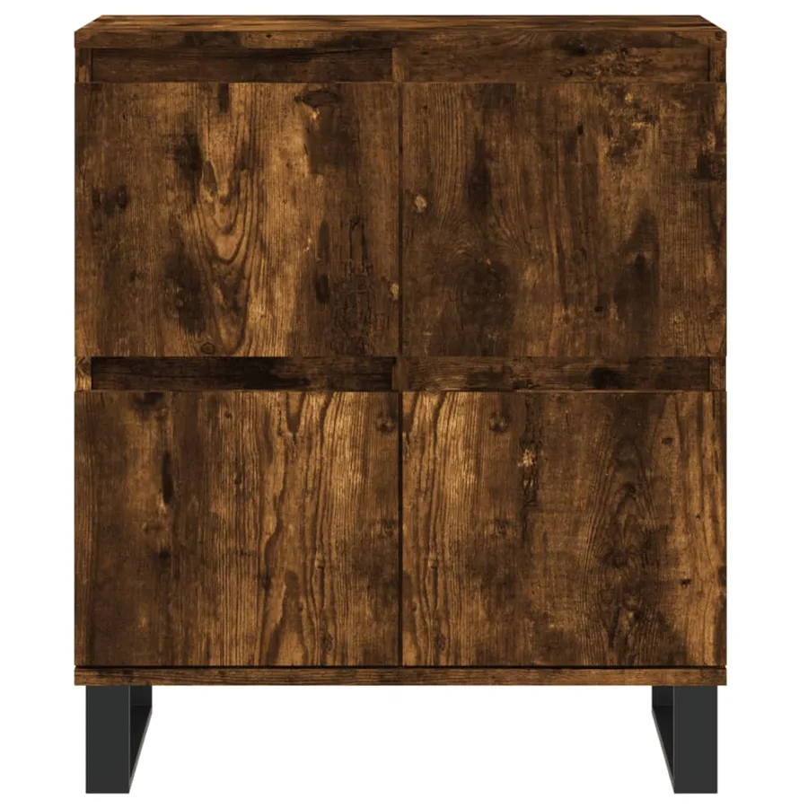 Buffets 2 pcs chêne fumé bois d'ingénierie - 6