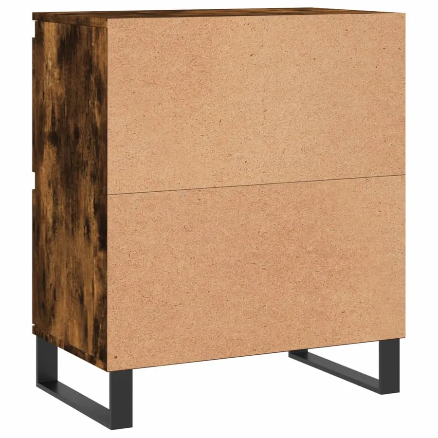 Buffets 2 pcs chêne fumé bois d'ingénierie - 8