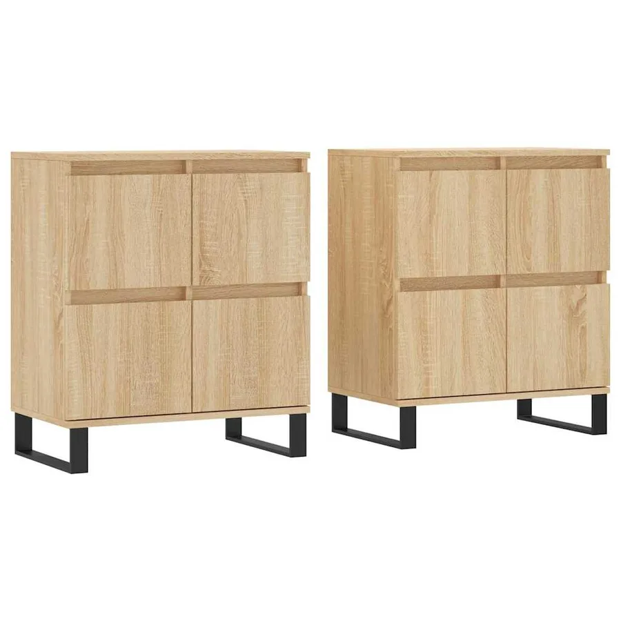 Buffets 2 pcs chêne sonoma bois d'ingénierie - 2