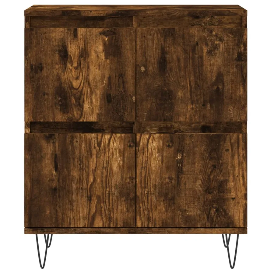 Buffets 2 pcs chêne fumé bois d'ingénierie - 6