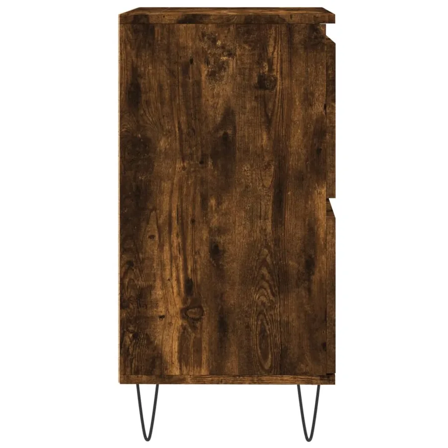 Buffets 2 pcs chêne fumé bois d'ingénierie - 7