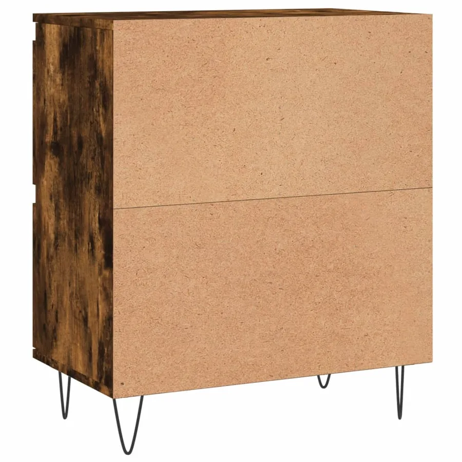 Buffets 2 pcs chêne fumé bois d'ingénierie - 8