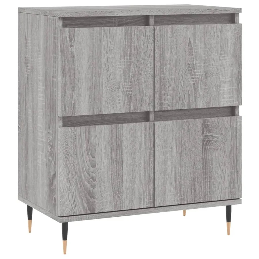 Buffets 2 pcs sonoma gris bois d'ingénierie - 5