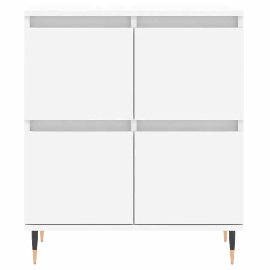 Buffets 2 pcs blanc bois d'ingénierie - 6