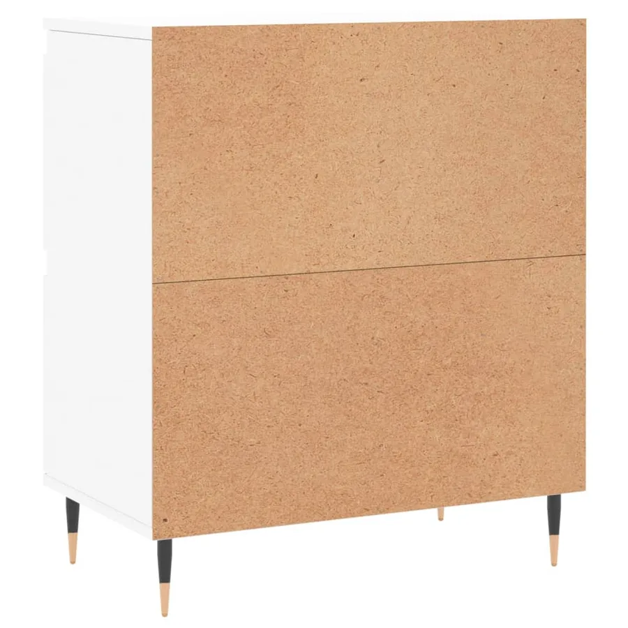 Buffets 2 pcs blanc bois d'ingénierie - 8