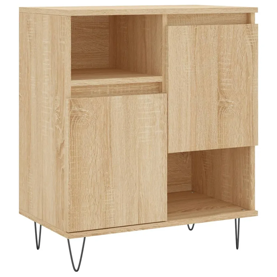 Buffets 3 pcs Chêne sonoma Bois d'ingénierie - 5