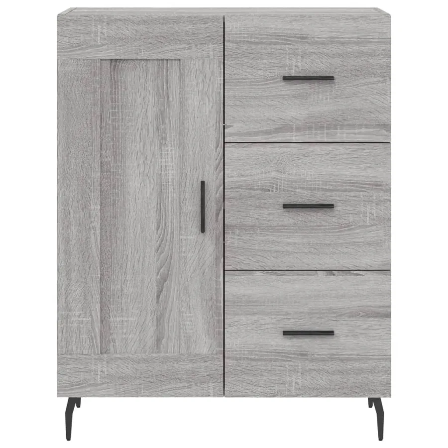 Buffet haut Sonoma gris 69,5x34x180 cm Bois d'ingénierie - 8