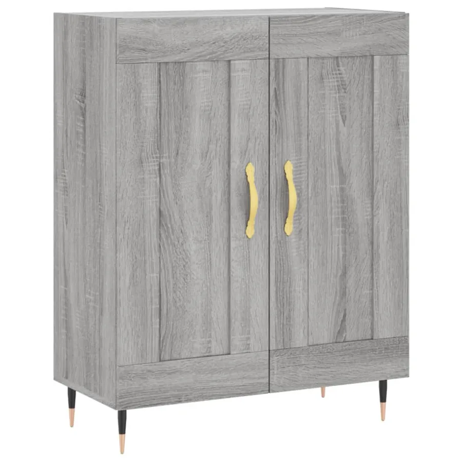 Buffet haut Sonoma gris 69,5x34x180 cm Bois d'ingénierie - 6