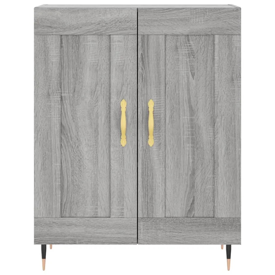 Buffet haut Sonoma gris 69,5x34x180 cm Bois d'ingénierie - 7