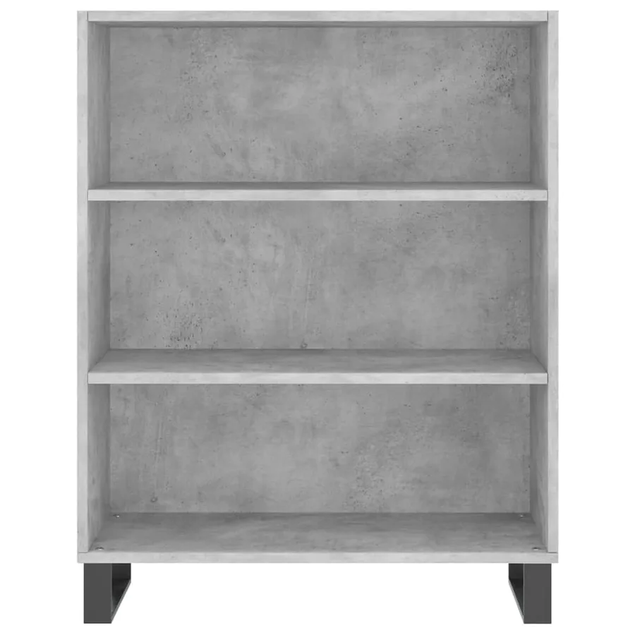 Buffet gris béton 69,5x32,5x180 cm bois d'ingénierie - 5