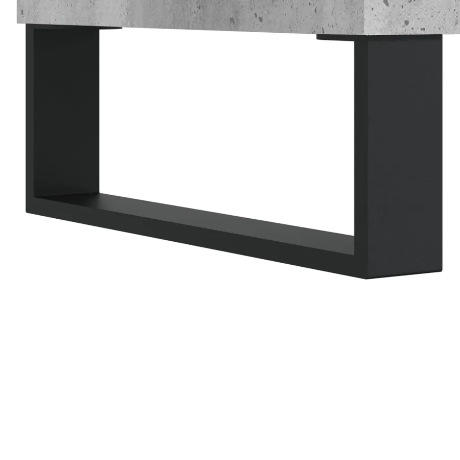 Buffet gris béton 69,5x32,5x180 cm bois d'ingénierie - 8