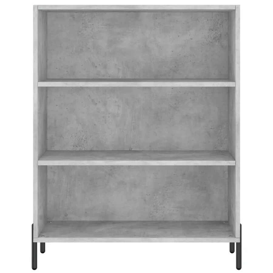 Buffet gris béton 69,5x32,5x180 cm bois d'ingénierie - 5