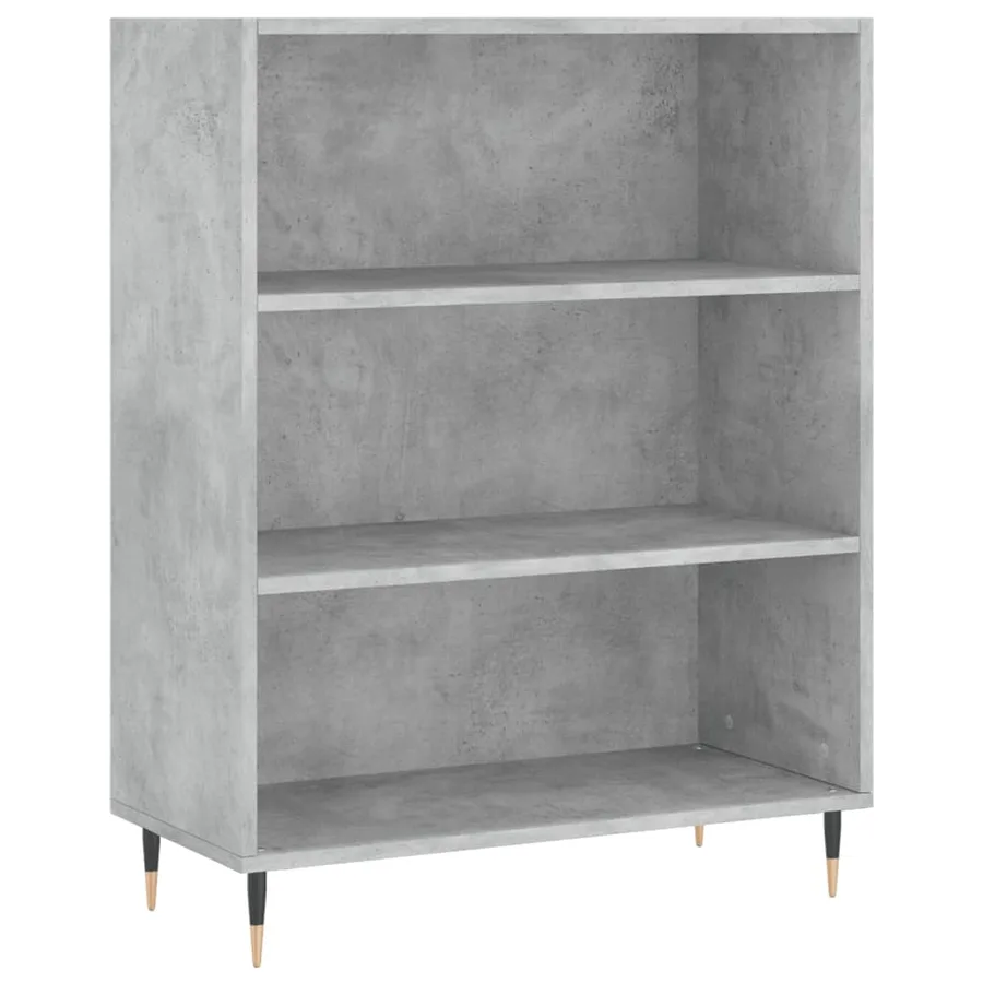 Buffet gris béton 69,5x32,5x180 cm bois d'ingénierie - 3