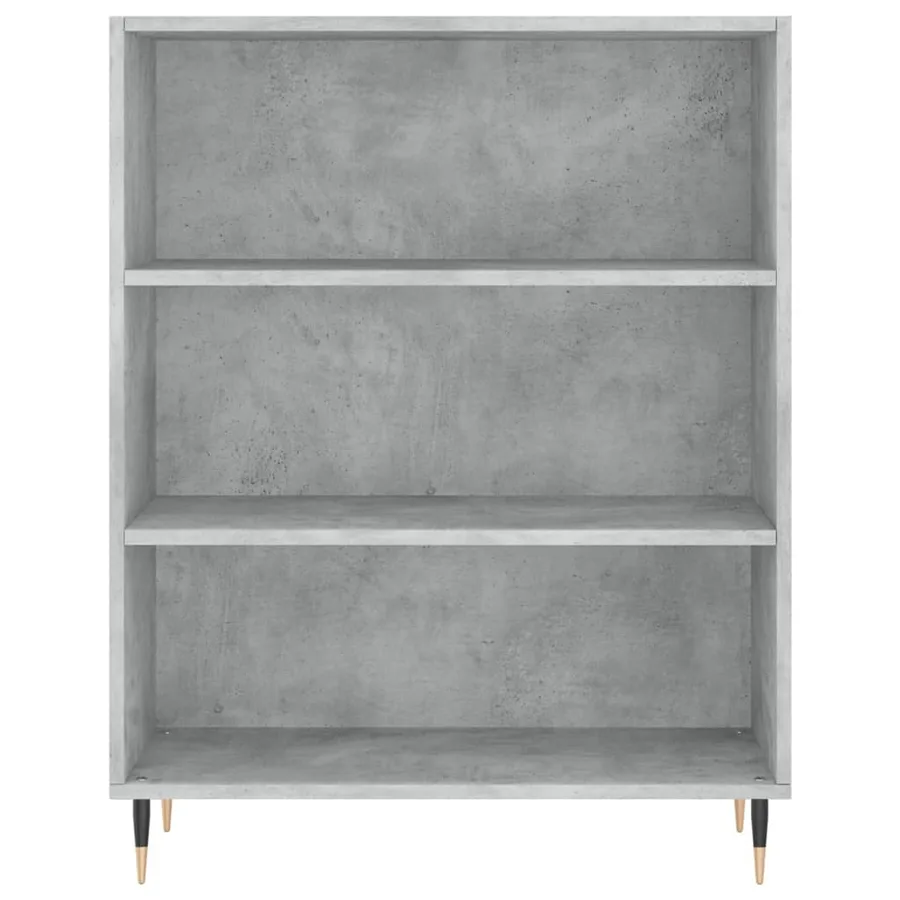 Buffet gris béton 69,5x32,5x180 cm bois d'ingénierie - 4