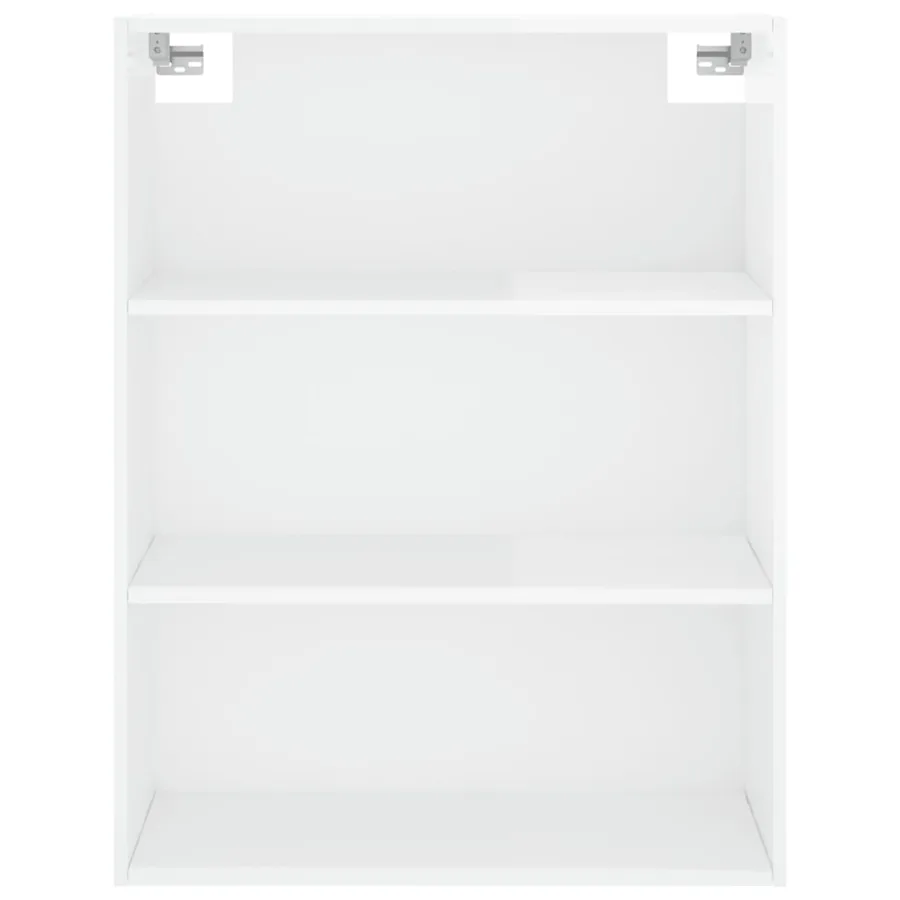 Buffet blanc brillant 69,5x32,5x180 cm bois d'ingénierie - 6